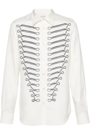 Alexander McQueen Camisa de seda Frogging