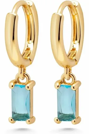 Nialaya Aretes en plata de ley con dije de zirconia
