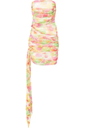 Saint Laurent Vestido corto con estampado floral