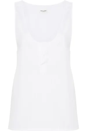 Saint Laurent Camiseta semitransparente