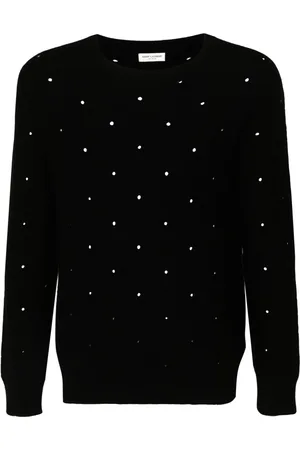 Saint Laurent Suéter con detalles de perforaciones