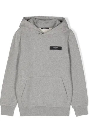 Balmain Hoodie con parche del logo