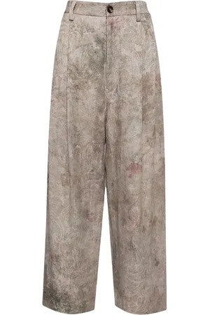 ZIGGY CHEN Pantalones anchos con efecto lavado