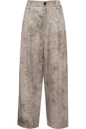 ZIGGY CHEN Pantalones anchos con efecto lavado