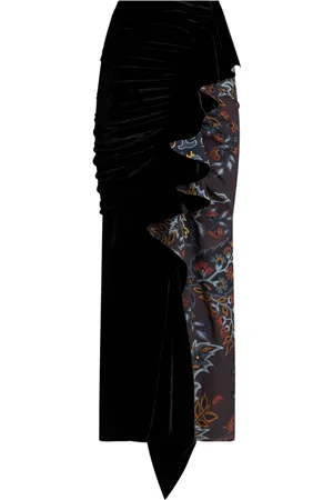 Etro Falda midi con diseño asimétrico y estampado de cachemira
