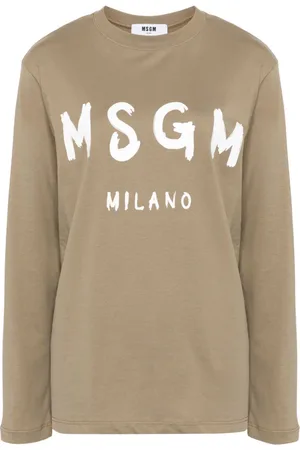 Msgm Playera con logo estampado