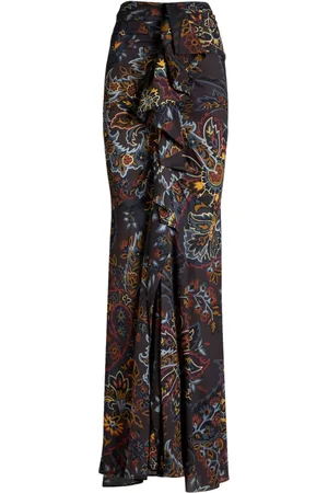Etro Falda larga con estampado de cachemira