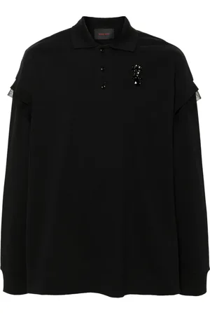 Simone Rocha Playera tipo polo con detalles de cristal