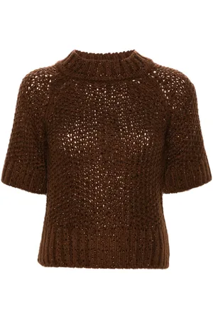 ERMANNO SCERVINO Top con cuello falso y detalles de cristal