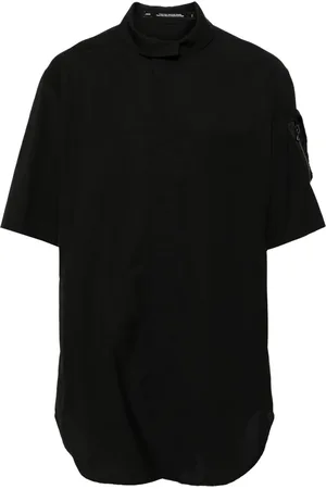 JULIUS Camisa manga corta con cuello italiano