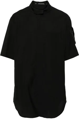 JULIUS Camisa manga corta con cuello italiano