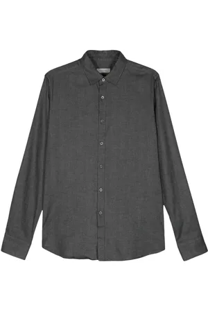 CANALI Camisa con motivo de espiga