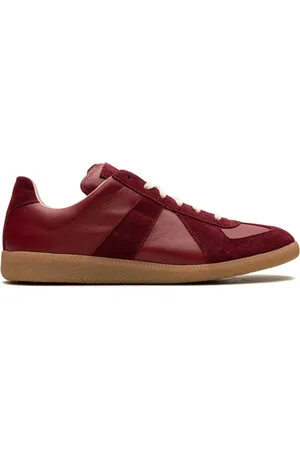 Maison Margiela Tenis con paneles de piel y gamuza