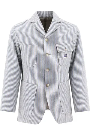 KAPITAL Sobrecamisa con rayas estampadas
