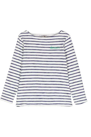 BONTON Playera de bouclé con motivo de rayas
