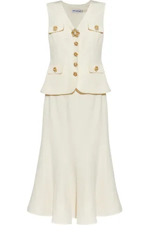 Self-Portrait Vestido midi a capas sin mangas