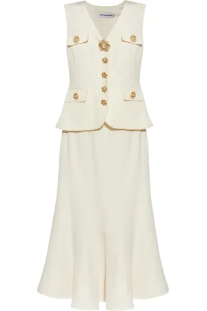 Self-Portrait Vestido midi a capas sin mangas
