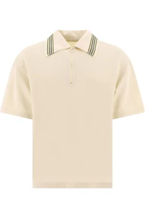 KAPITAL Playera tipo polo con ribete de rayas