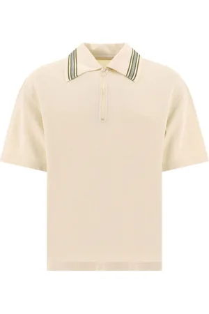 KAPITAL Playera tipo polo con ribete de rayas