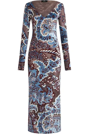 Etro Vestido de terciopelo en jacquard