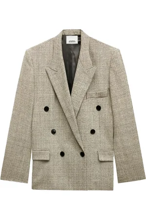 Isabel Marant Blazer con motivo de cuadros y doble botonadura