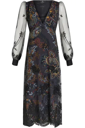 Etro Vestido largo Crepe de China