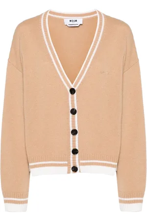 Msgm Cárdigan tejido con logo bordado