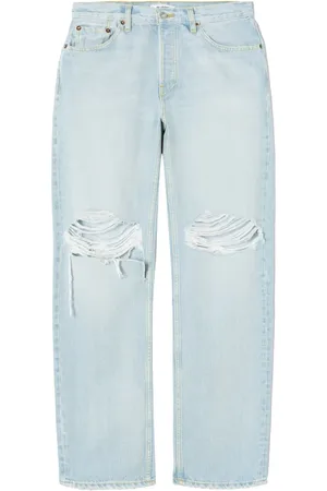 RE/DONE Boyfriend jeans con detalles rasgados