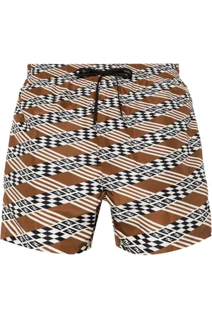 Fendi Shorts de playa con estampado geométrico