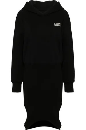 Maison Margiela Hoodie asimétrica con números estampados