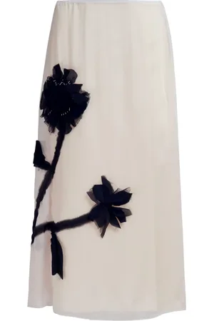 Marni Falda midi con aplique floral