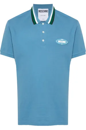 Moschino Playera tipo polo con detalle del logo engomado