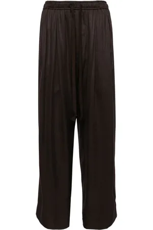 ZIGGY CHEN Pantalones anchos con cordones en la pretina
