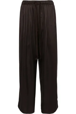 ZIGGY CHEN Pantalones anchos con cordones en la pretina