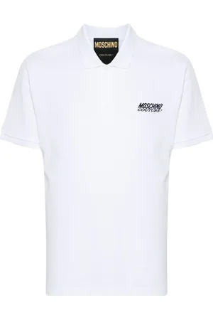 Moschino Playera tipo polo con logo bordado