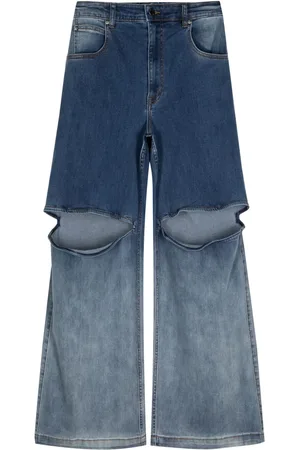 Izzue Jeans con efecto degradado y aberturas