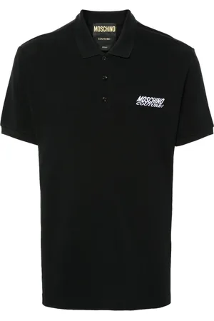 Moschino Playera tipo polo con logo bordado