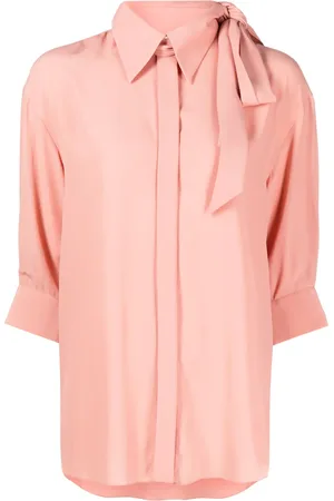 Prune Goldschmidt Camisa de seda con mangas tres cuartos