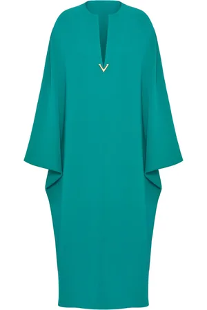 VALENTINO GARAVANI Vestido midi con mangas drapeadas