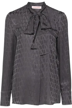 VALENTINO GARAVANI Blusa de seda con motivo Toile Iconographe