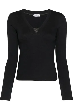 Brunello Cucinelli Playera con detalle de cadena Monili
