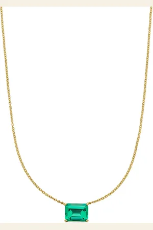 VEYNOU Collar Eden en oro amarillo reciclado de 14kt con esmeralda