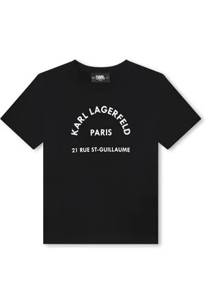 Karl Lagerfeld Playera con cuello redondo y logo estampado