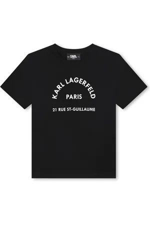 Karl Lagerfeld Playera con cuello redondo y logo estampado