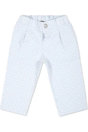 Balmain Pantalones con pinzas y monograma