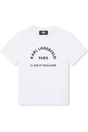 Karl Lagerfeld Playera con cuello redondo y logo estampado