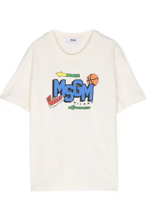 Msgm Playera con logo estampado