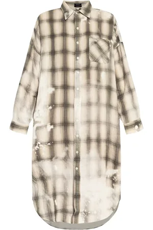 R13 Vestido con motivo de cuadros
