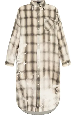 R13 Vestido con motivo de cuadros