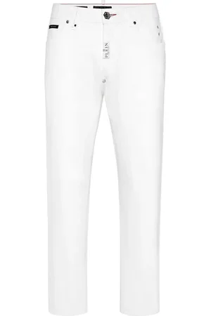 Philipp Plein Pantalones rectos con logo bordado
